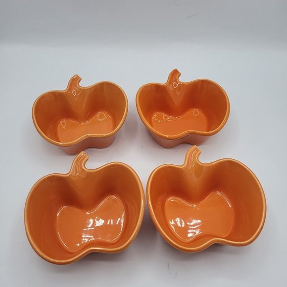 Chantal Other - Chantal Apple Or Pumpkin Shaped Pumpkin Baking Ramekin Dish Set Of 4
